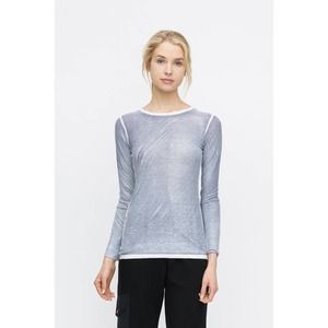 Kokun Overdyed Fitted Cashmere Crew Neck - Silver